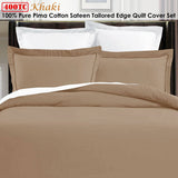 Darrahopens Home & Garden > Bedding Grand Aterlier Pima Cotton Khaki Quilt Cover Set King