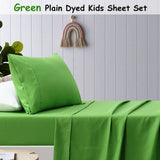 Darrahopens Home & Garden > Bedding Happy Kids Green Plain Dyed Microfibre Sheet Set Double