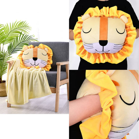 Darrahopens Home & Garden > Bedding Happy Kids Lion Novelty Cushion/Throw