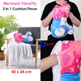 Darrahopens Home & Garden > Bedding Happy Kids Mermaid Novelty Cushion/Throw