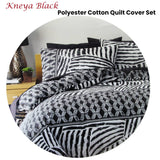 Darrahopens Home & Garden > Bedding Homeport Kenya Black Printed Geometric Quilt Cover Set Double