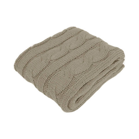 Darrahopens Home & Garden > Bedding Hudson Latte Knitted Throw Rug