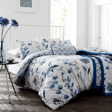 Darrahopens Home & Garden > Bedding Ink Floral Blue Quilt Cover Set Queen