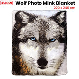 Darrahopens Home & Garden > Bedding J.Elliot Home 350gsm Wolf Photo Mink Blanket