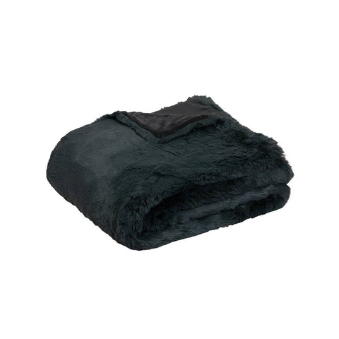 Darrahopens Home & Garden > Bedding J.Elliot Home Arlo Faux Fur Throw Charcoal
