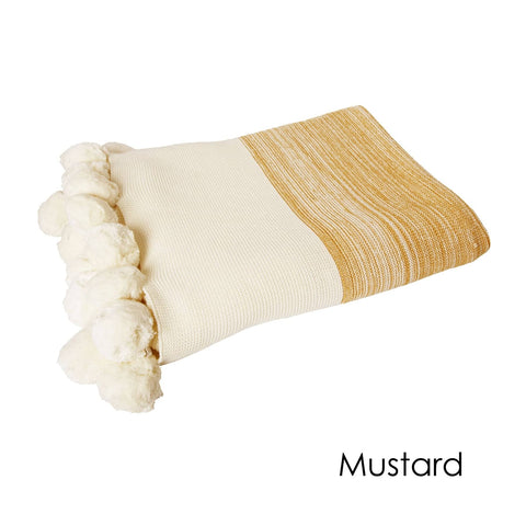 Darrahopens Home & Garden > Bedding J.Elliot Home Calgary 100% Cotton Throw Rug Mustard