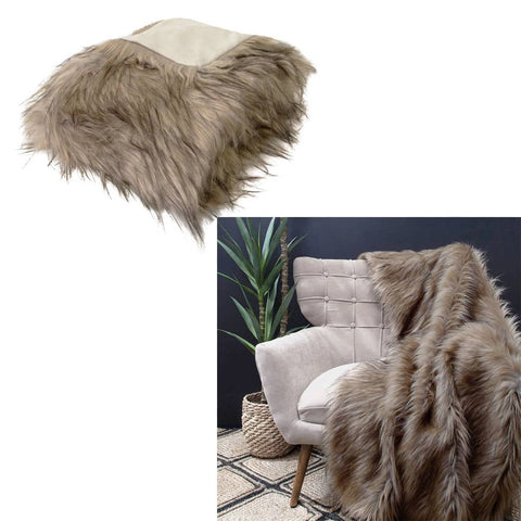 Darrahopens Home & Garden > Bedding J Elliot Home Elk Luxury Faux Fur Throw 130 x 160cm