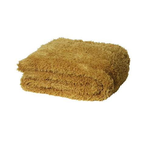 Darrahopens Home & Garden > Bedding J.Elliot Home Eve Fur Knitted Throw Marigold