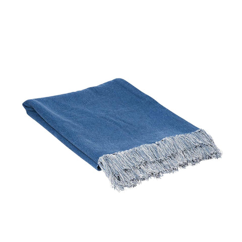 Darrahopens Home & Garden > Bedding J.Elliot Home Idris Cotton Throw Santorini Blue Home