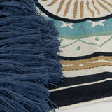 Darrahopens Home & Garden > Bedding J Elliot Home Kasbah Luxury Fringe Throw 130 x 160cm Blue