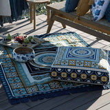 Darrahopens Home & Garden > Bedding J Elliot Home Kasbah Luxury Fringe Throw 130 x 160cm Blue