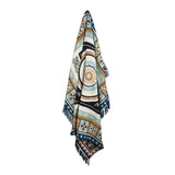 Darrahopens Home & Garden > Bedding J Elliot Home Kasbah Luxury Fringe Throw 130 x 160cm Blue