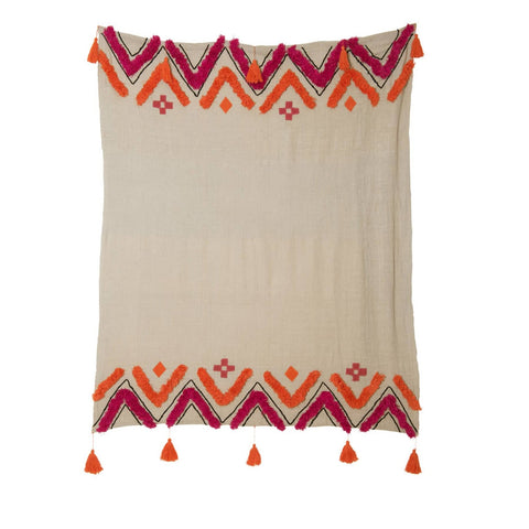 Darrahopens Home & Garden > Bedding J.Elliot Home Merryn Cotton Throw Orange Multi