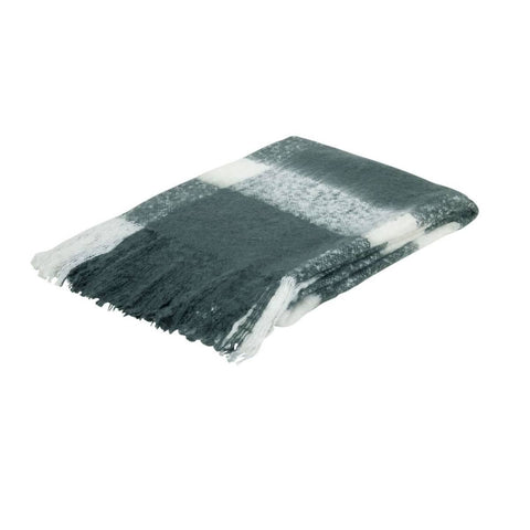 Darrahopens Home & Garden > Bedding J.Elliot Home Wren Faux Mohair Throw Charcoal/White