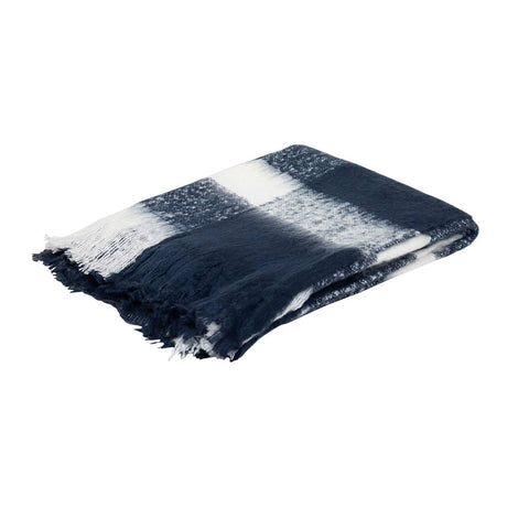 Darrahopens Home & Garden > Bedding J.Elliot Home Wren Faux Mohair Throw Navy/White