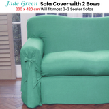 Darrahopens Home & Garden > Bedding Jade Green Sofa Cover 2 to 3 Seater 230 X 420cm