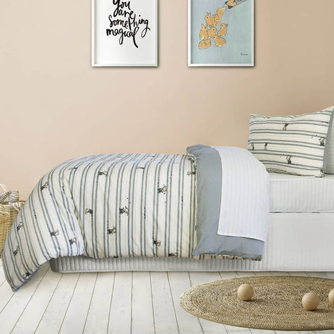 Darrahopens Home & Garden > Bedding Jelly Bean Kids Logan Denim Quilt Cover Set Double
