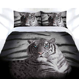 Darrahopens Home & Garden > Bedding Just Home Blue Eyes Stripes Tiger Quilt Cover Set Double