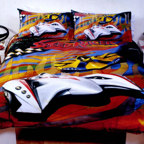 Darrahopens Home & Garden > Bedding Just Home Speed Racer Thunder Quilt Cover Set Double