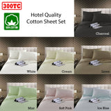 Darrahopens Home & Garden > Bedding Kingtex 300TC Cotton Sheet Set Ice Blue Single