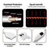 Darrahopens Home & Garden > Bedding Laura Hill Heated Electric Blanket Throw Rug Coral Warm Fleece Brown