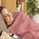 Darrahopens Home & Garden > Bedding Laura Hill Heated Electric Blanket Throw Rug Coral Warm Fleece Pink