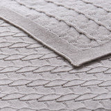 Darrahopens Home & Garden > Bedding Little Gem Lyla Grey Cotton Baby Blanket 75 x 100 cm