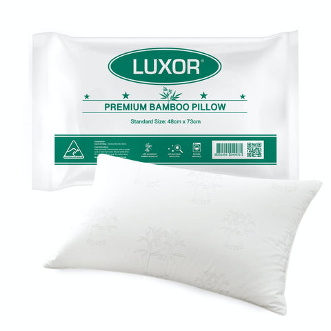 Darrahopens Home & Garden > Bedding Luxor Australian Made Bamboo Cooling Pillow Standard Size Single Pack
