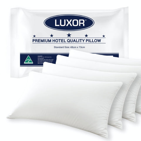 Darrahopens Home & Garden > Bedding Luxor Australian Made Hotel Quality Pillow Standard Size Four Pack