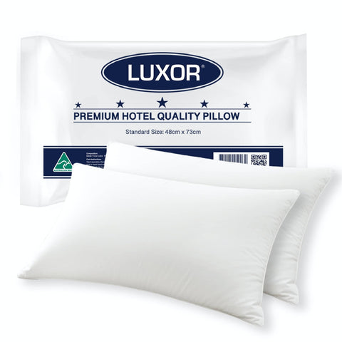 Darrahopens Home & Garden > Bedding Luxor Australian Made Hotel Quality Pillow Standard Size Twin Pack