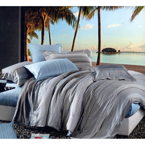 Darrahopens Home & Garden > Bedding Manhattan 100% Cotton Quilt Cover Set - King