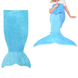 Darrahopens Home & Garden > Bedding Mermaid Tail Blue Soft Blanket Throw