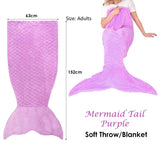 Darrahopens Home & Garden > Bedding Mermaid Tail Purple Soft Blanket Throw