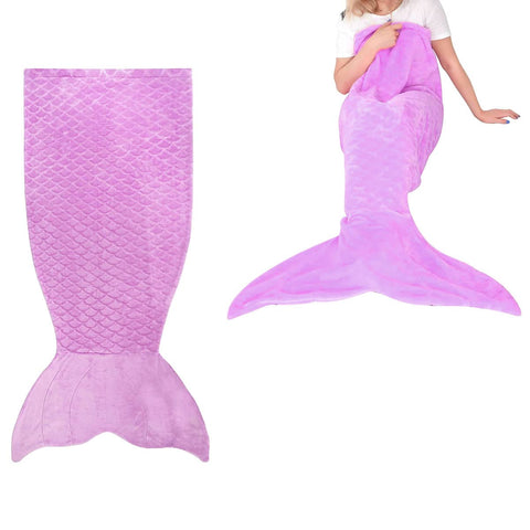 Darrahopens Home & Garden > Bedding Mermaid Tail Purple Soft Blanket Throw