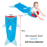 Darrahopens Home & Garden > Bedding Mermaid Tail Shark Soft Blanket Throw