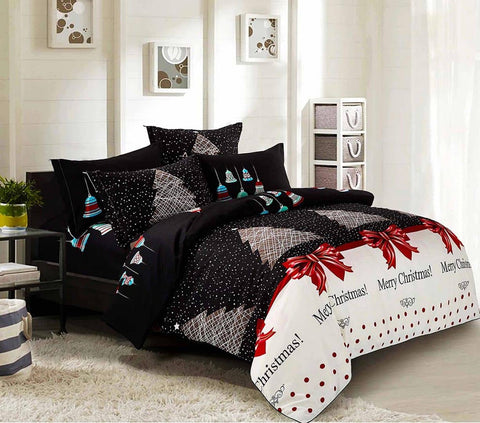 Darrahopens Home & Garden > Bedding Merry Double SizeChristmas Quilt/Doona/Duvet Cover Set