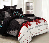 Darrahopens Home & Garden > Bedding Merry Super King Size Christmas Quilt/Doona/Duvet Cover Set