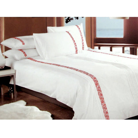 Darrahopens Home & Garden > Bedding Metropolitan Haze Red Quilt Cover Set King