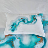 Darrahopens Home & Garden > Bedding Ocean Marble Quilt Cover Set - Queen Size
