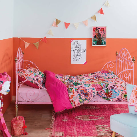 Darrahopens Home & Garden > Bedding Oilily Amelie Sits Pink Cotton Quilt Cover Set Single