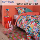 Darrahopens Home & Garden > Bedding Oilily Party Blocks Cotton Quilt Cover Set Single