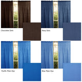 Darrahopens Home & Garden > Bedding Pair of Polyester Cotton Rod Pocket Unlined Curtains 110 x 213 cm each Chocolate Dots
