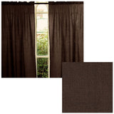Darrahopens Home & Garden > Bedding Pair of Polyester Cotton Rod Pocket Unlined Curtains 110 x 213 cm each Chocolate Dots