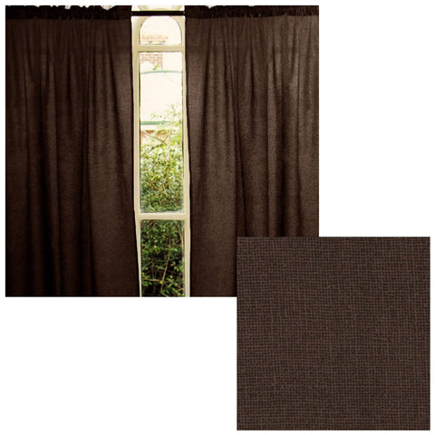 Darrahopens Home & Garden > Bedding Pair of Polyester Cotton Rod Pocket Unlined Curtains 110 x 213 cm each Chocolate Dots