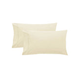 Darrahopens Home & Garden > Bedding Pair of Pure Cotton 250TC Standard Pillowcases Cream
