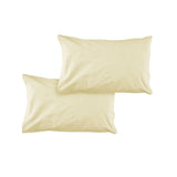 Darrahopens Home & Garden > Bedding Pair of Solid Colour Microfiber Standard Pillowcases 48x73cmx15cm (Flap) Rich Cream