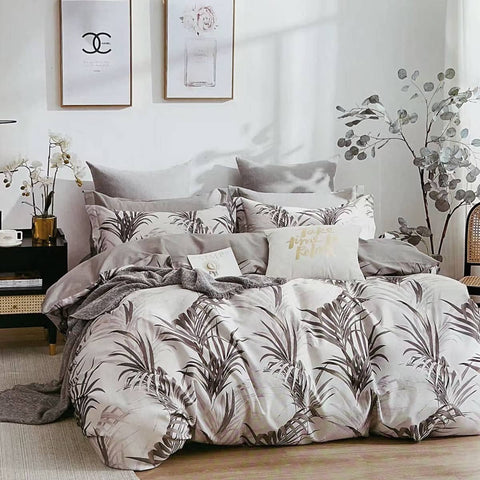 Darrahopens Home & Garden > Bedding Palm Bay 100% Cotton Reversible Quilt Cover Set King