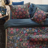 Darrahopens Home & Garden > Bedding PIP Studio Il Ricamo Dark Blue Cotton Quilt Cover Set Queen