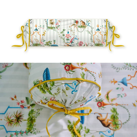 Darrahopens Home & Garden > Bedding PIP Studio Singerie White Neck Roll Cushion