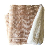 Darrahopens Home & Garden > Bedding plush fleece sherpa backed reversible throw beige